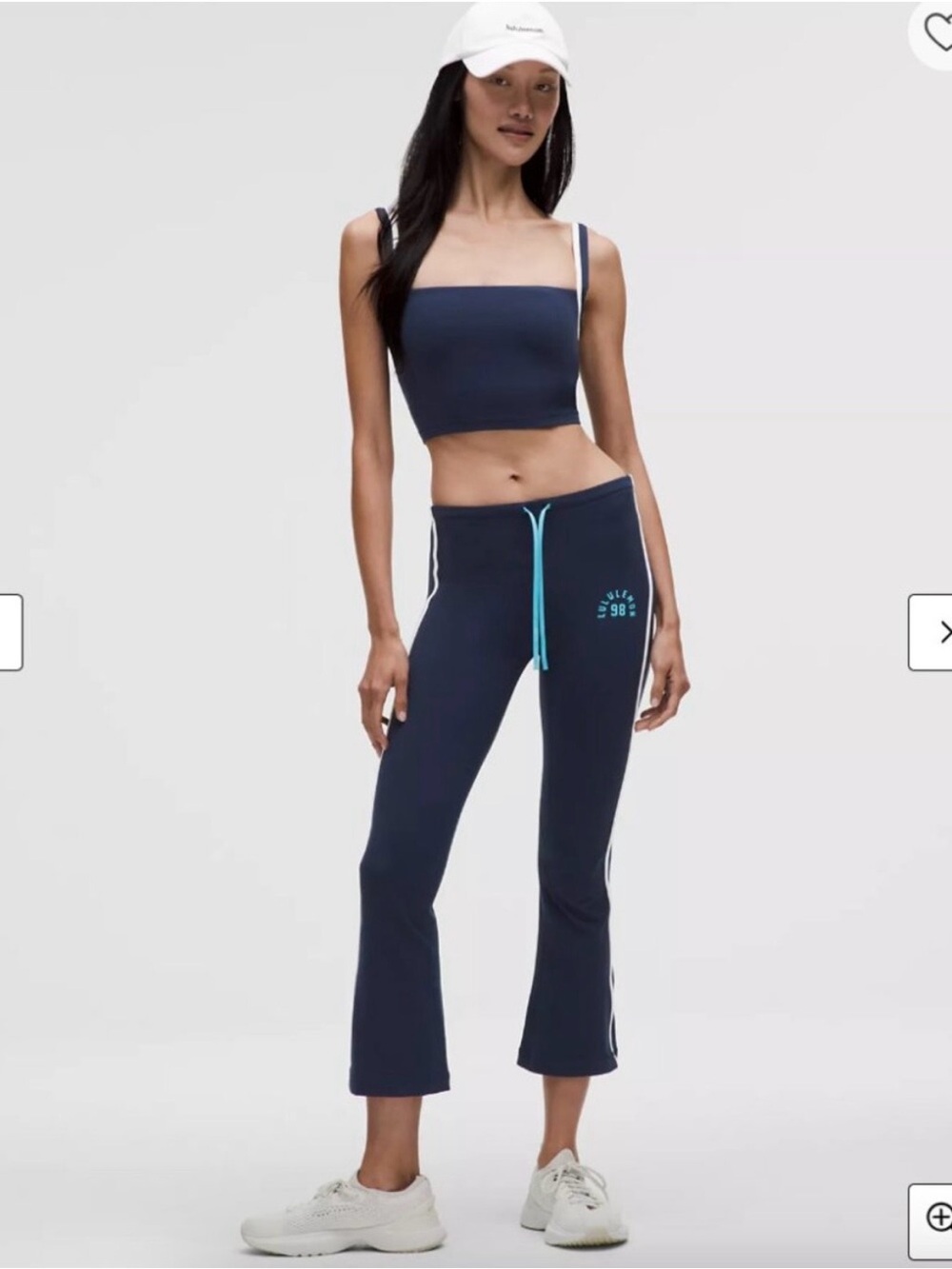 Lululemon Nulu Sporty Trim Mid-waist Drawstring Crop Flare Pants